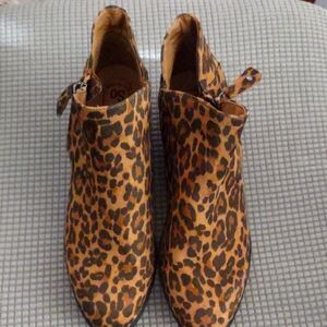 Leopard Print Women's Ankle Boots